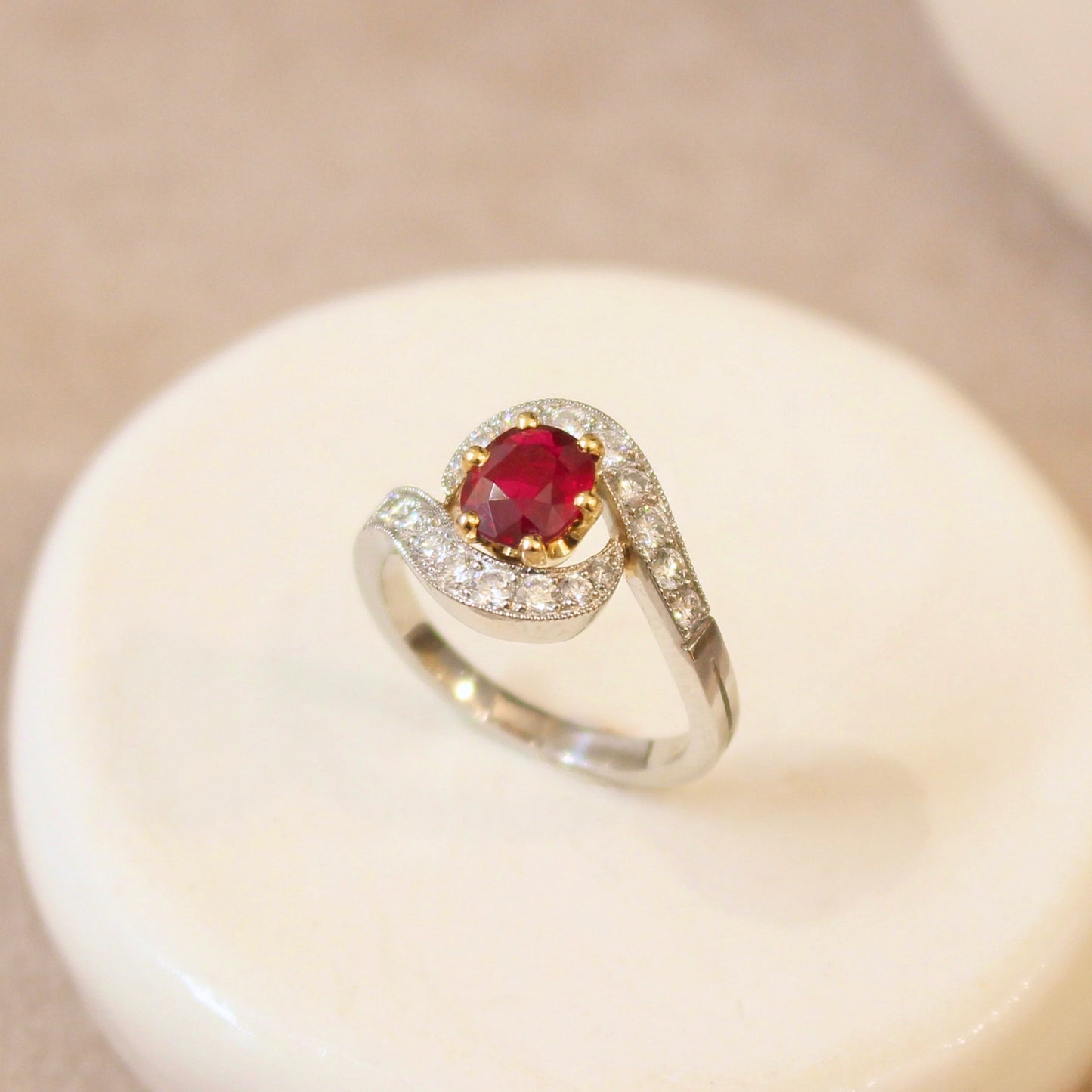 bague tourbillon rubis